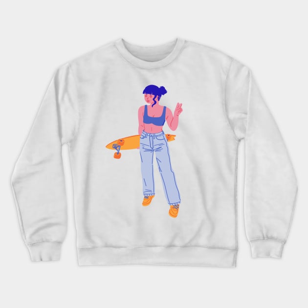 Cool Girl Zone Crewneck Sweatshirt by Lethy studio